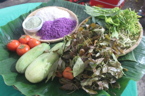Nguyên liệu cho bữa cơm từ vườn nhà
