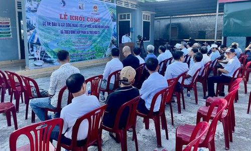 Lễ khởi công Dự án đầu tư xây dựng mạng lưới cấp nước và đấu nối khách hàng xã Triệu Bình (hợp phần xã Triệu Hòa cũ)