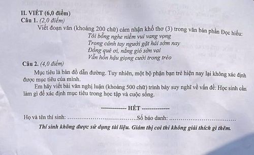 Dưới đây là đáp án tham khảo đề thi môn Ngữ văn năm 2026 Phú Thọ do Tuyensinh247 thực hiện:
