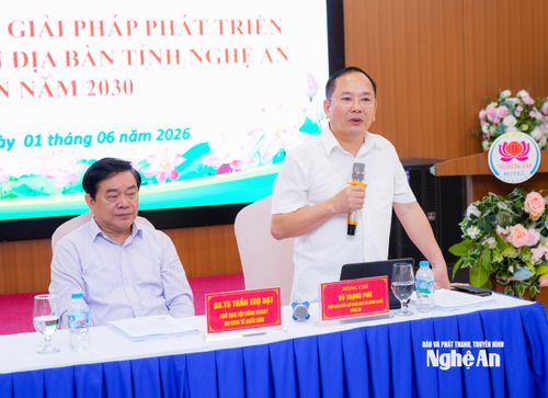 Phó Giám đốc Sở Khoa học và Công nghệ Võ Trọng Phú phát biểu tại hội thảo. Ảnh: TL
