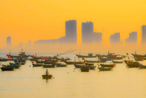 Một góc làng chài Mân Thái. Ảnh: Nguyễn Hồng Huy