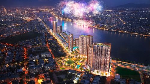 Tổ hợp căn hộ Sun Symphony Residence soi bóng sông Hàn. Ảnh: Sun Property