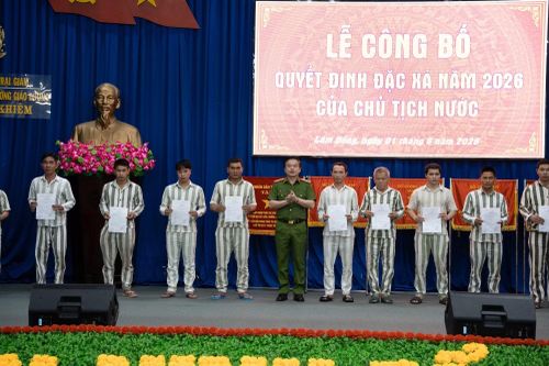  Trại giam Huy Khiêm có 79 phạm nhân đủ điều kiện được hưởng chính sách khoan hồng. 