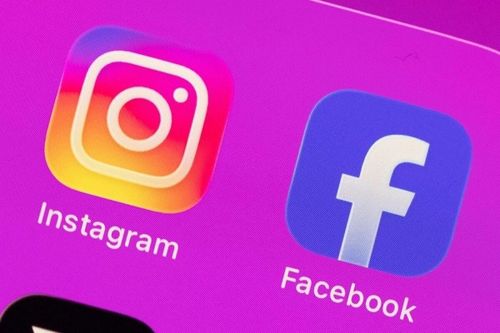 Biểu tượng của Instagram và Facebook. (Ảnh: Bloomberg)