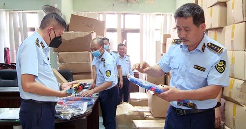 QLTT Hà Nội bắt giữ đồ chơi trẻ em mang tính bạo lực nhập lậu. Ảnh: Hoài Nam