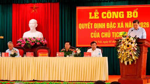 Ủy viên Bộ Chính trị, Phó Thủ tướng Thường trực Chính phủ - Chủ tịch Hội đồng tư vấn đặc xá năm 2026 Phạm Gia Túc phát biểu tại buổi lễ. Ảnh: Hồng Giang