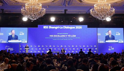 Tổng Bí thư, Chủ tịch nước Tô Lâm phát biểu dẫn đề tại Đối thoại Shangri-la. Ảnh: TTXVN