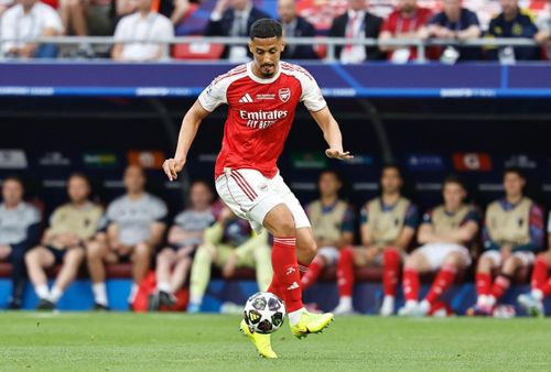 Saliba đá trọn vẹn 120 phút trận chung kết Champions League - Ảnh: Alamy