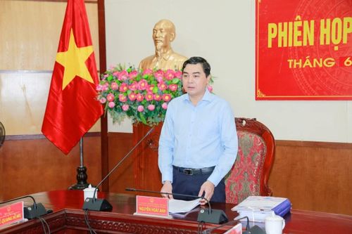 Chủ tịch UBND tỉnh Nguyễn Hoài Anh phát biểu kết luận phiên họp.
