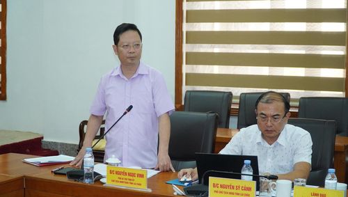 Đồng chí Nguyễn Ngọc Vinh - Phó Bí thư Tỉnh ủy, Chủ tịch Ủy ban MTTQ Việt Nam tỉnh phát biểu tại hội nghị.