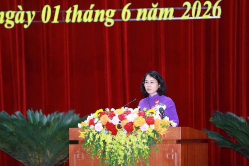 Phó Bí thư Thường trực Tỉnh ủy, Chủ tịch HĐND tỉnh Trịnh Thị Minh Thanh phát biểu bế mạc kỳ họp. Ảnh: Minh Hà