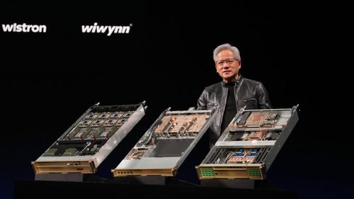 Tổng Giám đốc điều hành Jensen Huang giới thiệu sản phẩm mới của NVIDIA. Ảnh: NVIDIA Blog