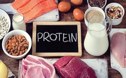 Các loại thực phẩm lành mạnh và giàu protein như sữa, bông cải xanh, trứng, ức gà, hạnh nhân, pho mát, yến mạch, đậu lăng, tôm, cá, đậu...