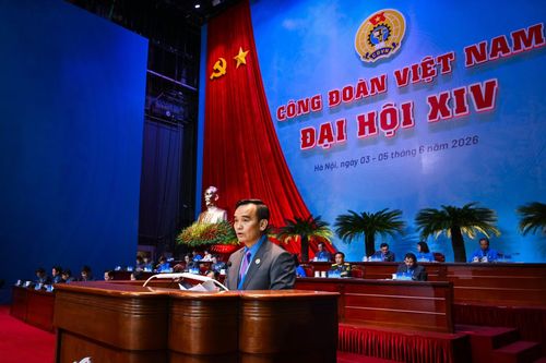 Đồng chí Lê Thanh Xuân, thông qua báo cáo thẩm tra tư cách đại biểu tại Đại hội.