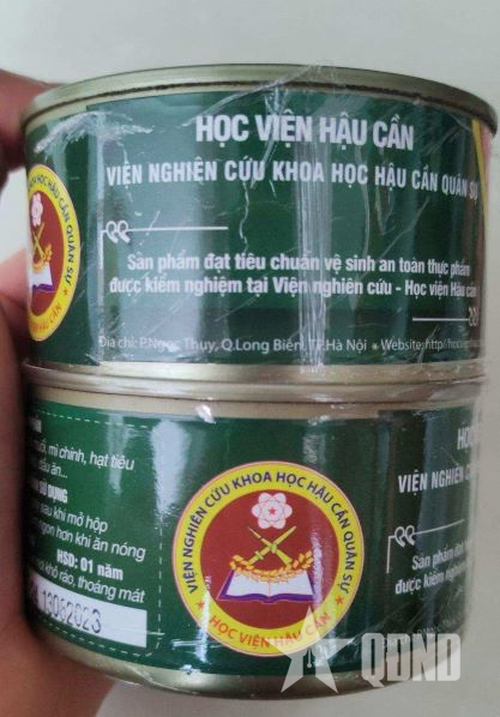 Sản phẩm thịt hộp của Học viện Hậu cần.
