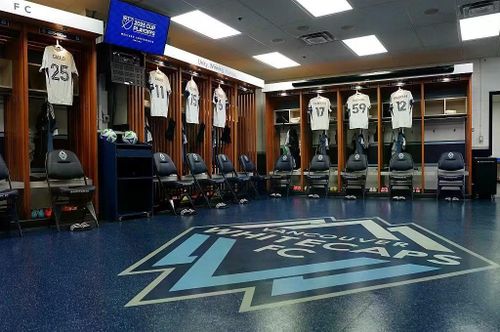Bên trong phòng thay đồ của sân BC Place Vancouver. (Ảnh: Getty Images)