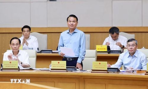 Bộ trưởng, Chủ nhiệm Văn phòng Chính phủ Đặng Xuân Phong phát biểu. (Ảnh: Dương Giang/TTXVN)