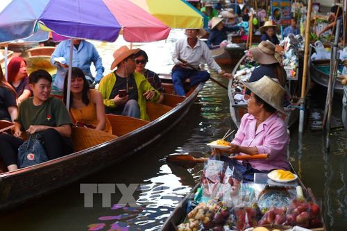 Một khu chợ nổi ở Bangkok, Thái Lan. Ảnh: AFP/TTXVN