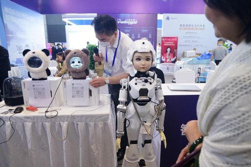 “Robot đồng hành” được trưng bày tại một triển lãm ở Trung Quốc. Ảnh: IC