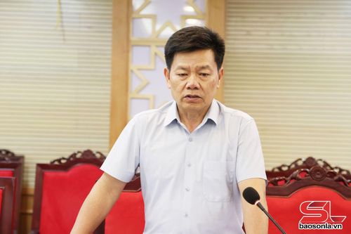 Lãnh đạo Sở Y tế tham gia ý kiến tại cuộc họp.