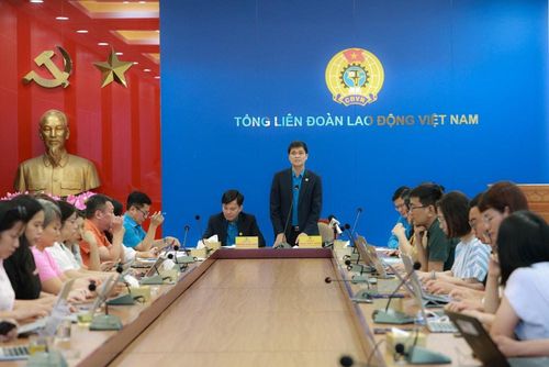 Quang cảnh họp báo thông tin về Đại hội Công đoàn Việt Nam lần thứ XIV, nhiệm kỳ 2026-2031.