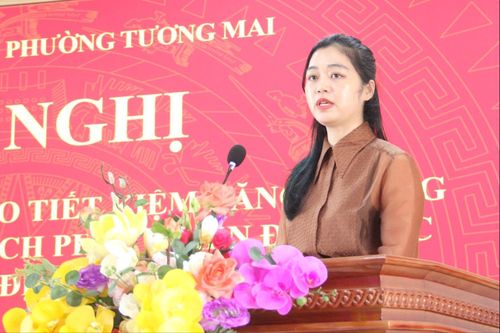 Phó Chủ tịch UBND phường Phạm Thị Kim Thành: Tiết kiệm điện sẽ được đưa vào tiêu chí thi đua của các tổ dân phố.