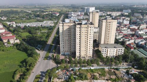 Khu nhà ở cho công nhân thuê tại Khu công nghiệp Thăng Long, xã Thiên Lộc, Hà Nội. Ảnh: Phạm Hùng