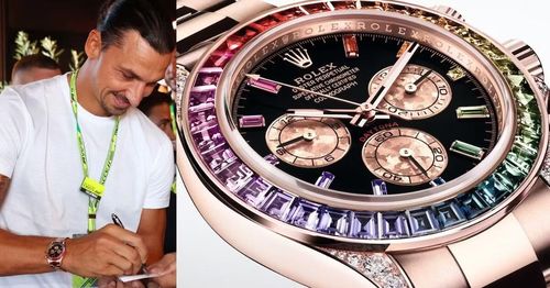 Rolex Daytona 'Rainbow' (Ref. 116595RBOW) với điểm nhấn vành bezel nạm sapphire đa sắc chuyển màu cầu vồng, được tuyển chọn và chế tác kim hoàn thủ công vô cùng tinh xảo. Được đúc từ vàng hồng Everose 18k kết hợp cùng các cọc số đá quý, mẫu đồng hồ là biểu tượng tối thượng của sự xa xỉ, quyền lực và cá tính độc bản. (Ảnh: Rubber B)