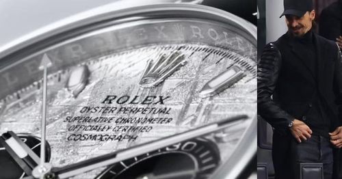 Chiếc Rolex Daytona 'Meteorite Dial' (Ref. 116519LN-0038). Siêu phẩm này sở hữu mặt số độc bản được chế tác từ đá thiên thạch tự nhiên, mang lại họa tiết vân Widmanstätten. Đi kèm bộ vỏ bằng vàng trắng 18k và vành bezel gốm Cerachrom đen, cỗ máy là sự hòa quyện hoàn hảo giữa kỹ nghệ cơ khí đỉnh cao và vẻ đẹp huyền bí của vũ trụ. (Ảnh: Rubber B)