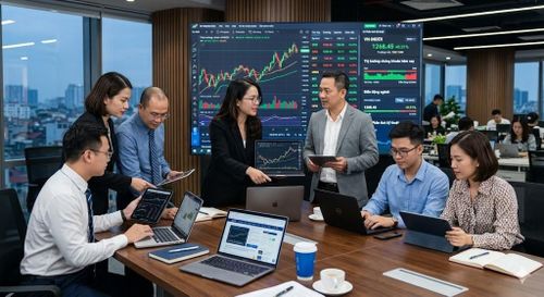 Khuyến nghị cổ phiếu BSR, ACB, HHV và QNS mới nhất, Ảnh minh họa: AI tạo