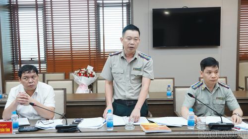 Các thành viên Ban Chỉ đạo thảo luận tại hội nghị.