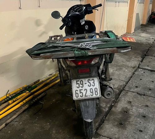 Chiếc xe gắn máy đối tượng Luân dùng để đi gây án.