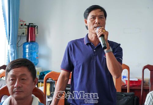 Cử tri Nguyễn Hoàng Hiệp, ấp Lưu Hoa Thanh, kiến nghị tháo gỡ khó khăn về thủ tục trong lĩnh vực đất đai.