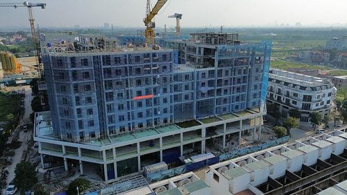 Khu nhà ở xã hội đang xây dựng tại xã Đông Anh (thành phố Hà Nội). Ảnh: Quang Thái