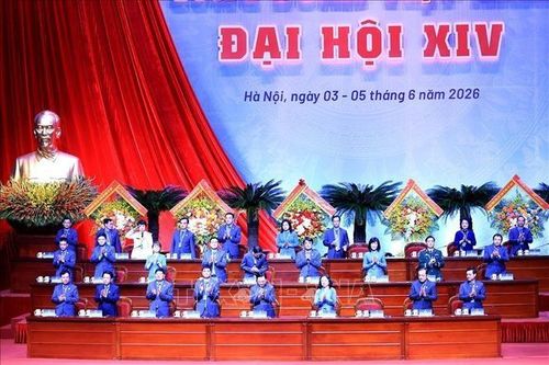 Đoàn Chủ tịch điều hành Đại hội. Ảnh: Tuấn Anh/TTXVN