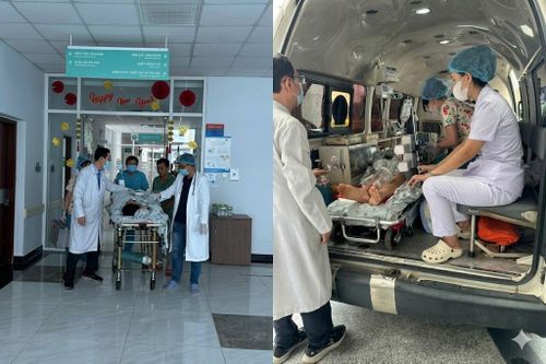 Bệnh nhân được chuyển tới bệnh viện. Ảnh: BVCC.