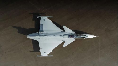 Hình ảnh tiêm kích 2 chỗ Gripen F. Ảnh: Saab
