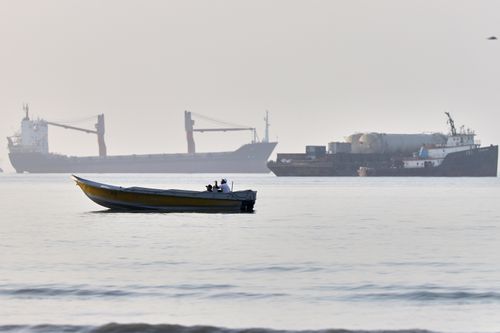 Hình ảnh eo biển Hormuz ngoài khơi Bandar Abbas, Iran. (Ảnh: AP)