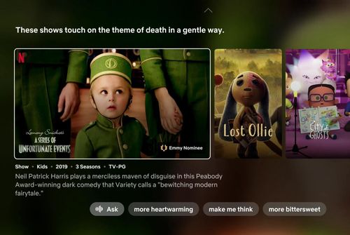 Netflix kỳ vọng AI có thể hiểu nhu cầu và tâm trạng của người xem theo từng thời điểm để đưa ra các gợi ý cá nhân hóa hơn. Ảnh: The Verge.
