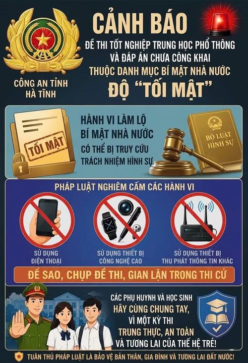 Công an Hà Tĩnh cảnh báo.