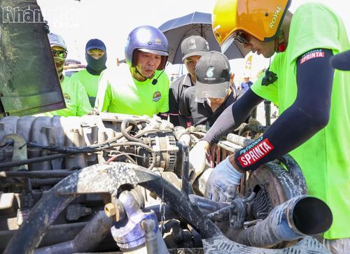 Một xe cần đến hỗ trợ kỹ thuật ngay sau khi hoàn thành bài thi.