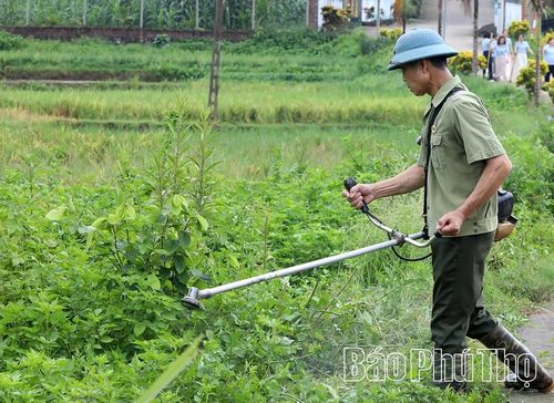 Các đồng chí lãnh đạo cùng đông đảo cán bộ, công chức, viên chức, đoàn viên, hội viên và Nhân dân đã đồng loạt ra quân tổng vệ sinh môi trường.