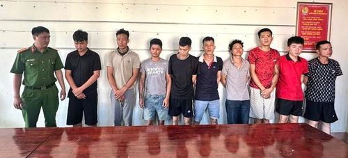 Các đối tượng tại cơ quan công an - (ảnh CANB).
