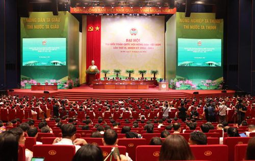 Quang cảnh phiên khai mạc Đại hội đại biểu toàn quốc Hội Nông dân Việt Nam lần thứ IX, nhiệm kỳ 2026-2031
