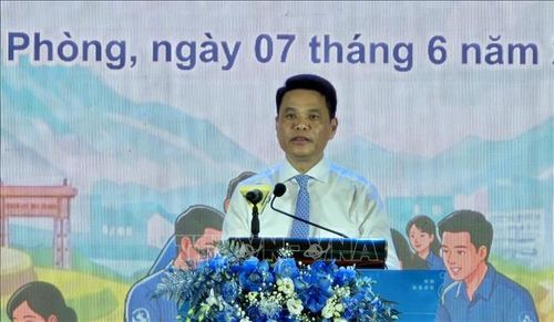 Ông Lê Ngọc Châu, Bí thư Thành ủy Hải Phòng phát biểu.