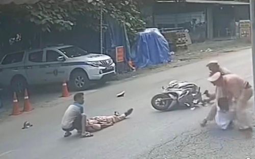 Hiện trường vụ va chạm. Ảnh Công an tỉnh Phú Thọ.