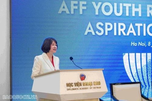 TS. Nguyễn Thị Thìn, Phó Giám đốc Học viện Ngoại giao Việt Nam, phát biểu khai mạc đối thoại. Ảnh: Anh Tuấn/Báo Thế giới & Việt Nam.