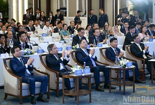 Phó Thủ tướng Thường trực Phạm Gia Túc và lãnh đạo Bộ Ngoại giao, Ủy ban nhân dân thành phố Hà Nội cùng các đại biểu dự phiên khai mạc hội nghị. (Ảnh: DUY LINH)