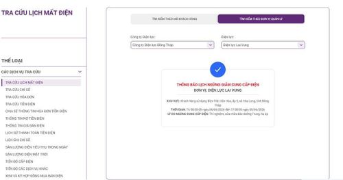 Lịch ngừng cấp điện tại Đồng Tháp ngày mai 9/6 được cập nhật 10h00 ngày 8/6 tại website của EVNSPC. Ảnh: BNEWS phát