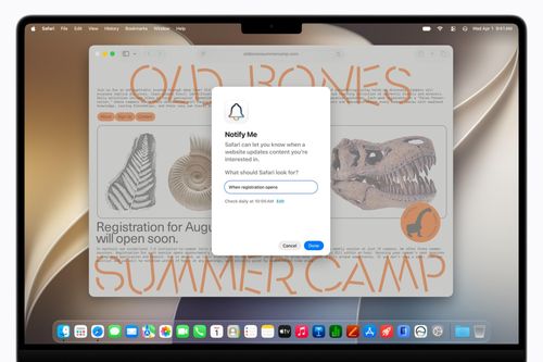 Safari được bổ sung khả năng sắp xếp tab theo chủ đề, theo dõi thay đổi trên các trang web và gửi thông báo khi xuất hiện nội dung mới. Ảnh: Apple.